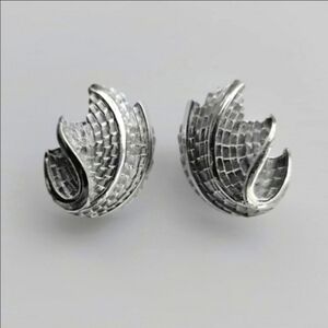 Vintage Trifari Silver Earrings